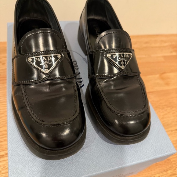 Prada Triangle Logo Loafer (women 35.5) - Picture 3 of 15